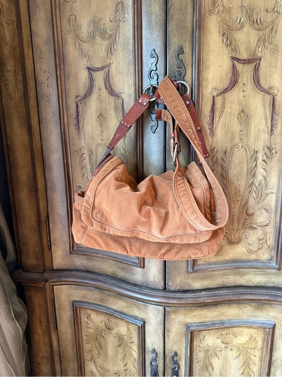 Fossil Handbags - Fossil Suede Shoulder Bag in Rust